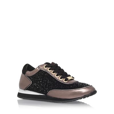 Black 'Lemmy' Flat Lace Up Sneaker